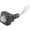 Durlo Sensore PIR nero per esterni, rilevatore di movimento a infrarossi PIR da 10 mm AC85-265V, illuminazione a infrarossi per uso notturno con luci