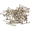 QUARKZMAN 70Pz Chiodi in Ottone 1.2x20mm(DxL) Chiodi per Quadri Muro Testa Rotonda Piccoli in Ottone Hardware per Progetti Fai da Te in Legno Scatole Decorative Casa, Tono Bronzo