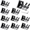GETLITOOL 10pz Staffa Angolare di Fissaggio in Alluminio 39x39x35mm per Profilo 4040 4080, Set 10X Bretelle ad Angolo Giunzione Raccordo Profilato con 20 Viti 20 Dadi per DIY Modulo 40x40 40x80 - Nero