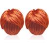 SAIIURV 2 Pezzi Parrucca Arancione Uomo Corta Zenzero Parrucche Travestimento Boyband Punk Rock Parrucca Uomo Arancione Parrucche Anni '80 Accessori Costumi per Feste Carnevale Halloween (2 Pezzi)