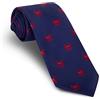 Cencibel Smart Casual Cravatta Granchio Granchi rossi su fondo blu acqua marina Taglia unica