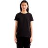 Armani Exchange T-Shirt da Donna Essential, con Logo Ricamato, Nero, S