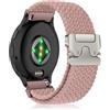 KeHowy 22mm Nylon Cinturino per Garmin Venu 3/Venu4 45mm/Forerunner 265/255 | per Garmin Forerunner 255 Music/570 47mm,Venu 2,vivoactive 4,Garmin Active, Uomo Donna Intrecciato Cinturini, Rosa