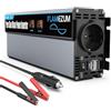 SUDOKEJI FLAMEZUM Inverter 12v 220v Onda Pura 1000W Invertitore di Potenza DC da 12V a AC 230V con 1 prese EU e 2 porta USB inverter solare Convertitore di corrente DC AC Per Auto per Roulotte,Camion