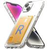 Ringke Fusion Card Compatibile con Cover iPhone 14 (6.1''), Custodia Trasparente Porta Carte Sottile Antigraffio Retro Rigida Antiurto Paraurti TPU - Clear