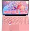 Molegar 2026 Laptop Computer Notebook QWERTY, Display IPS FHD da 15,6, 16GB RAM 512GB SSD, Processore Celeron N5100, WiFi 5, BT 5.0, USB 3.0, Tastiera Retroilluminata, Fingerprint per Business e