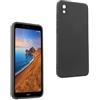REY Cover in Gel TPU Nera per XIAOMI REDMI 7A, Ultra Sottile 0,33 mm, Morbido Flessibile, Custodia Silicone