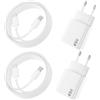 Kndaa 2 confezioni di caricabatterie USB C da 45 W con 2 cavi di ricarica rapida USB C, caricabatterie rapido da 45 W tipo C con cavo di ricarica da 2 m e 100 W tipo C per Samsung Galaxy S25 Ultra/S25/S24+