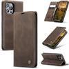 Ottcooed Cover per iPhone 14 Pro Max Custodia, Cover Pellicola a Libro Portafoglio in Pelle Porta Carte Protettiva Slot per Scheda Flip Case Wallet Case con iPhone 14 Pro Max, Caffè