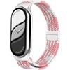 Xisair Cinturini di Ricambio Compatibile con Xiaomi Band 8/9/10 Cinturino in Nylon, Traspirante Leggero Asciugatura Rapida Intrecciato Bracciale per Miband 10/9 / 8, Fibbia Magnetica
