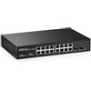 MokerLink Switch Ethernet a 16 porte da 2.5 Gigabit con 2 porte SFP+ da 10G, 16 porte RJ45 da 2.5G compatibili con 10/100/1000 Mbps, switch di rete Rackmount senza ventola in metallo no