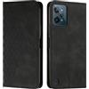 KOUYI Compatibile con Oppo Realme C31 4G Custodia per Telefono, Slot per schede Flip in Pelle Sintetica PU, cavalletto con Chiusura Magnetica, custodie Antiurto (Nero)