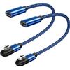 RUXELY Adattatore Cavo di Carica USB C per Cuffie Shokz 2 Pezzi, Adattatore Magnetico Shokz, Cavo Corto Tipo C per After-Shokz Aeropex AS800, Open Run S803, OpenRun Pro S810, Openrun Mini, OpenComm 2