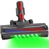 KENVOR Spazzola compatibile con Dyson V7 V8 V10 V11 V15, 6 LED Verde | Spazzola con Rullo Morbido di Ricambio per Pavimenti