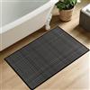 KMVIZI Tappeto Cucina Antiscivolo Lavabile, 50x80cm Tappeto in Juta, Passatoia Assorbente in Gomma, Tappeti Cucina Facile da Pulire, per Sala da Bagno, Disimpegno, Pranzo, Lavanderia, Nero