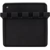 Enwye Poggiaposate in Silicone Con Cuscinetto Raccogligocce Per Utensili Multipli, Per Mestolo, Spatola, Pinze, Nero