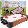OSHYLE Mini Air Hockey da Tavolo in Legno MDF - Gioco Hockey ad Aria Portatile con Ventola Potente e Accessori