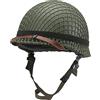 Aifordge WWII US Army M2 replica casco con rete/tela sottogola pittura fai da te (verde)