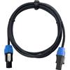 Pronomic pro-line BOXSP2-2.5 Cavo per Altoparlanti 2x 2,5 mm² - Cavo Professionale per Casse DJ & PA - Lunghezza: 2,5 m - Connettore: 2 Poli Compatibile Speakon - Morsetto a Strappo - Nero