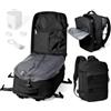 WEPOET Zaino da Viaggio 47x33x20 con Sottovuoto Vacuum Backpack Aereo Bagaglio a Mano Ryanair Zaino Easyjet Con Pompa Donna Uomo Zaini Casual Porta PC 15.6 Pollici(Nero)