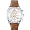 BOSS Orologio con Cronografo al Quarzo Marrone Collezione GRAND PRIX 44 con Cinturino in Pelle Marrone - 1514313