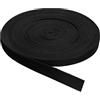 QUARKZMAN Nastri in Sbieco Twill, 10M x 10mm Nastro di Cotone in Tessuto Rotolo Nastro a Spina di Pesce Fettuccia per Abbigliamento Accessori Borse Cucito Fai da Te Rilegature, Nero