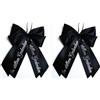 CaPiSo 14 x 20 cm Fiocchi già Pronti Senza Artigianato, Fiocco in Raso, Fiocco in lutto, Fiocco per Auto, Fiocco per Tomba, Tomba, Fiocco per Corona funebre, Corona in lutto, Fiocco per Porta, Nero (