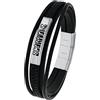 amor - Bracciale Unisex Donna Uomo in Acciaio inox - Argentato - AMR-B0072