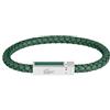 Lacoste Bracciale in pelle intrecciata da uomo della collezione ROCKEL verde - 2040449