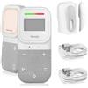 lionelo Babyline 2.3 - Microfono audio per neonato con luce notturna, portata fino a 400 m, display LCD, citofono, modalità Ecovox, ninne nanna, indicatore di temperatura, allarme, baby monitor