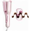 SHEGLAM Piastra per Capelli a Onde Beach Babe 19mm Rosa, Ferro arricciacapelli a doppio cilindro, Asta ondulata Temperatura Regolabile e Doppia Tensione (19mm)