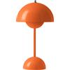 tradition &tradition - Lampada senza fili ricaricabile FlowerPot - Arancione - Plastica - Designer Verner Panton