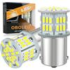 OBOLED 1156 P21W LED Lampadine Ba15s 382 7506 54SMD 12V 24V per Auto Luce Retromarcia Posteriori Parcheggio DRL Marcia Diurna Freni Luci Bianca 6500K 2 Pezzi