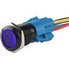 ETOPARS Nero Guscio Blu Auto Bilanciere Pulsante Interruttore a Levetta | 12V 5A in Metallo 19mm Retronebbia On Off Presa di Corrente Spina