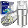 APOOS Lampadina P21W LED 1156 BA15S 382 7SMD 12V 24V per Auto Retromarcia Posteriori DRL Luce di Marcia Diurna Parcheggio Freno Posizione Girare Segnale Luci RV Interni Lampadine 6500K Bianca 2 Pezzi