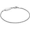 Kuzzoi Buddha, bracciale da uomo, in argento Sterling 925, realizzato a mano, da 2 mm, in vero argento sterling 925, intrecciato, con moschettone, 0208551021, 19 cm, Argento sterling