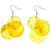 Miniblings shell perla orecchini di perle dischi di perle Hippie di Boho Giallo - gioielli moda in argento a mano I orecchini orecchini