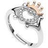 Disney Anello Principessa, Argento Sterling con Corona di Zirconi per Bambini e Ragazze, Gioielli
