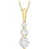 CARISSIMA Ciondolo cuore medio fluttuante da donna in oro giallo 9 ct su collana curb, 41 cm