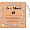 Shuxin Regalo per la futura mamma, regalo per la prima festa della mamma per donne incinte, braccialetto con ciondolo a forma di piedini di bambino, regalo di compleanno, Natale, gravidanza per lei