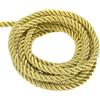 QUARKZMAN Corda Intrecciata in Poliestere 10m, 6mm 3 Strati Cordino Decorativo Ritorto Flessibile Brillante per Tenda Artigianato Regalo Borsa Decorazioni Natalizie, Oro - 11ft
