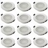 SEBSON Faretto da Incasso per Bagno IP44 incl. Portalampada GU10 - Foro di Montaggio ø70mm (min. 67mm, max. 83mm) - Faretti da Soffitto ø90mm - Set di 12