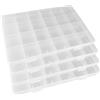 YuYueWeiXiao 4 pezzi 24 scomparti trasparenti per piccoli oggetti, organizzatore gioielli per orecchini, perline, stoccaggio, forniture per ufficio, plastica Lego, scatola per attrezzi da pesca