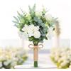 Probuk 55pcs Artificiali di Eucalipto e Ortensie Bianche - Decorazione per Matrimoni, Bouquet Sposa, Centrotavola, Fai da Te, Decorazioni per la Casa e Feste