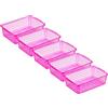 MiraHome set di 5 cestini portaoggetti 1,8 l 25x16x7 cm rosa
