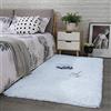Tinyboy-hbq Ampio tappeto da soggiorno, tappeto peloso moderno, tappeti a zona, in peluche, morbidi e soffici, per camera da letto, antiscivolo, adatti per la decorazione domestica (bianco, 120 x 160 cm)