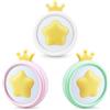 Annmore Set Luci Notturne LED con Sensore Crepuscolare, Forma Corona, Luce Gialla per Bambini, Colori Rosa/Verde/Bianco, 0.8W