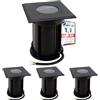 linovum BOQU Nero Quadrato - 4 Faretti Incasso GU10 IP67 Esterno 230V
