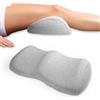 Solinorex Cuscino Ginocchia Ergonomico Grigio Chiaro per Dormire - Schiuma a Memoria di Forma Cuscino per Gambe, per Sollevamento Sollievo delle Ginocchia