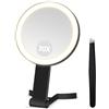 B Beauty Planet specchio d'ingrandimento con luce, specchio d'ingrandimento 30X/1X a doppia faccia, specchio da trucco da viaggio con 3 luci colorate, specchio da trucco pieghevole con tweeezer